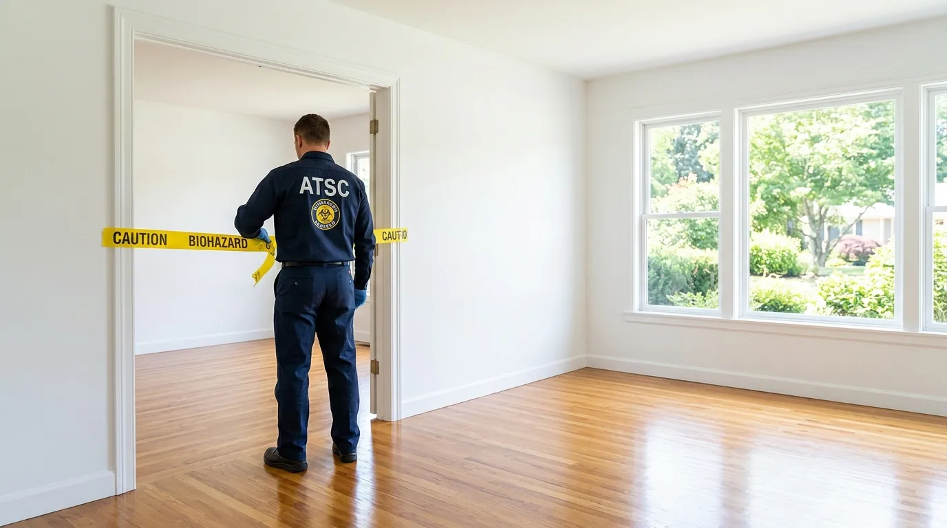 Certified biohazard cleanup crew performing Decomposition Cleanup in Lincolnwood